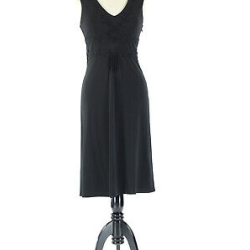 Ann Taylor LOFT Beaded Embroidery Pintuck Dress - Picture 2 of 3